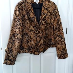 Vintage Brocade Brown Toned Blazer